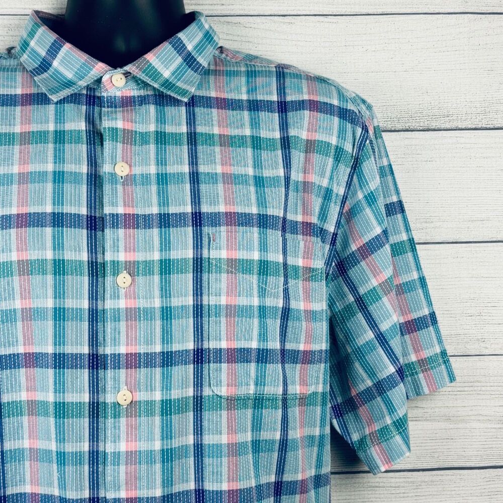 Tommy Bahama Plaid Shirt XL NWT Coastal - Picture 2 of 10